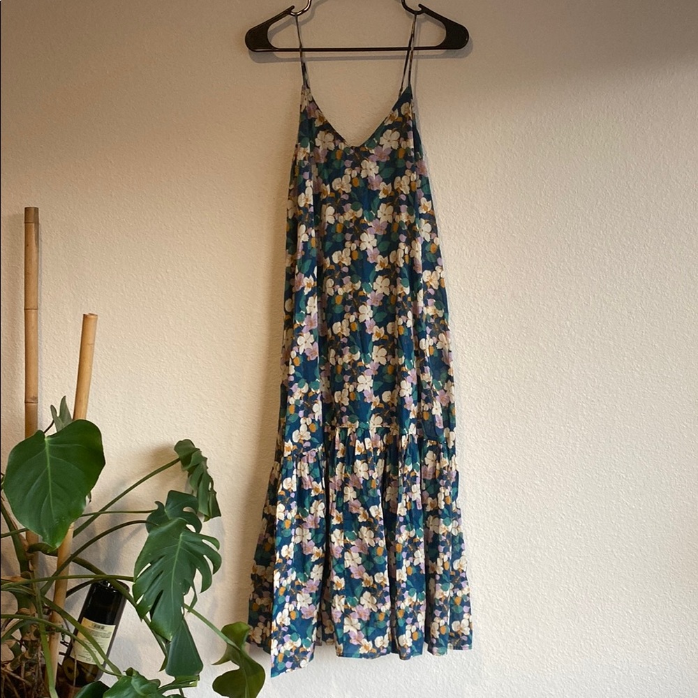 Trovata Birds of Paradis strappy tank dress, size small